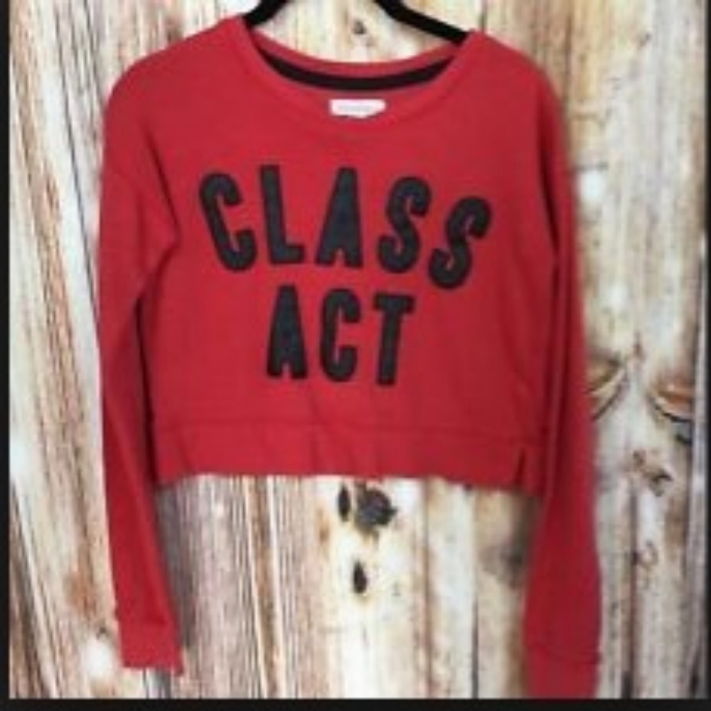 Cropped red CLASS ACT Bethany Mota sweater